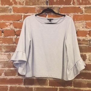 Banana republic wide sleeve ruffle sweater